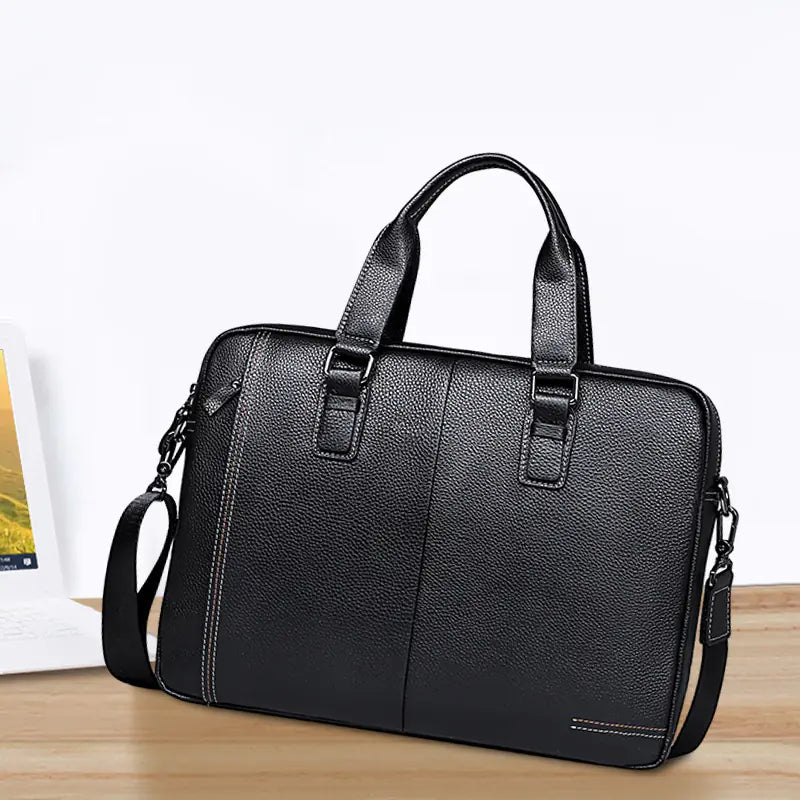 The Commuter Laptop Bag — Coffee Leather