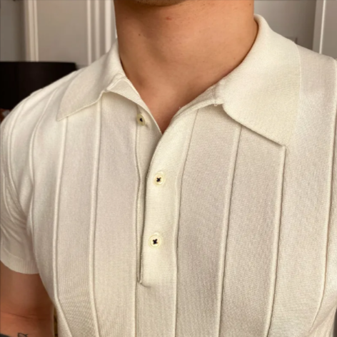 The Ribbed Knit Polo