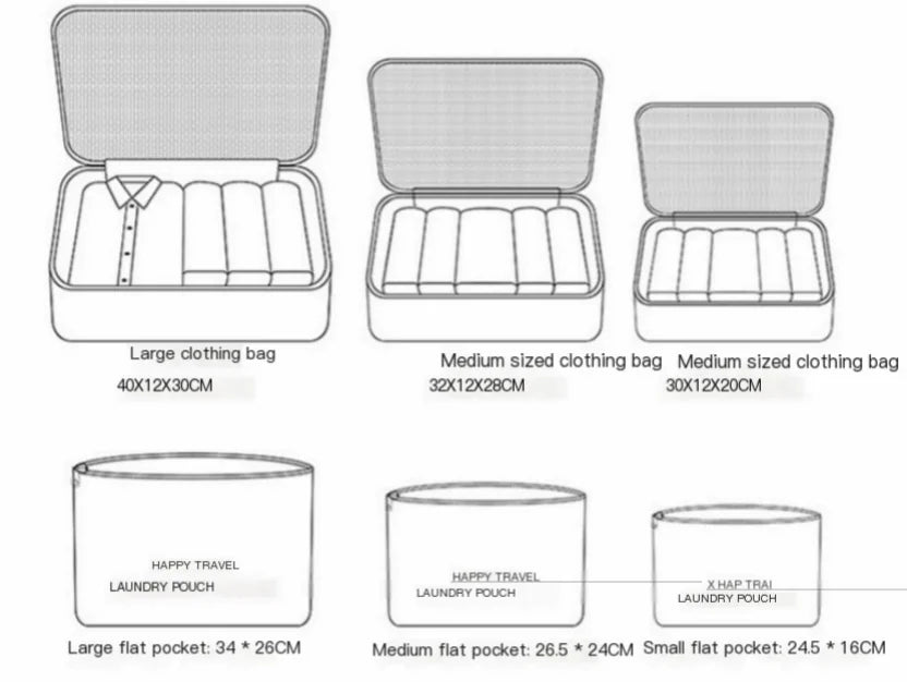 The Packing Cube Set — 6 Pieces