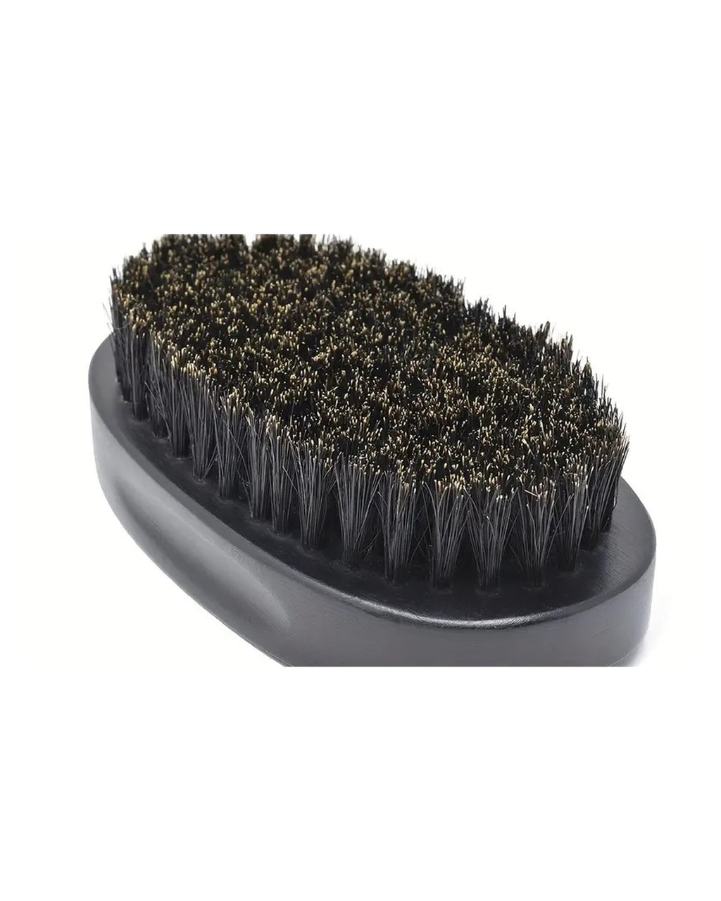 Boar-bristle beard brush with wooden handle