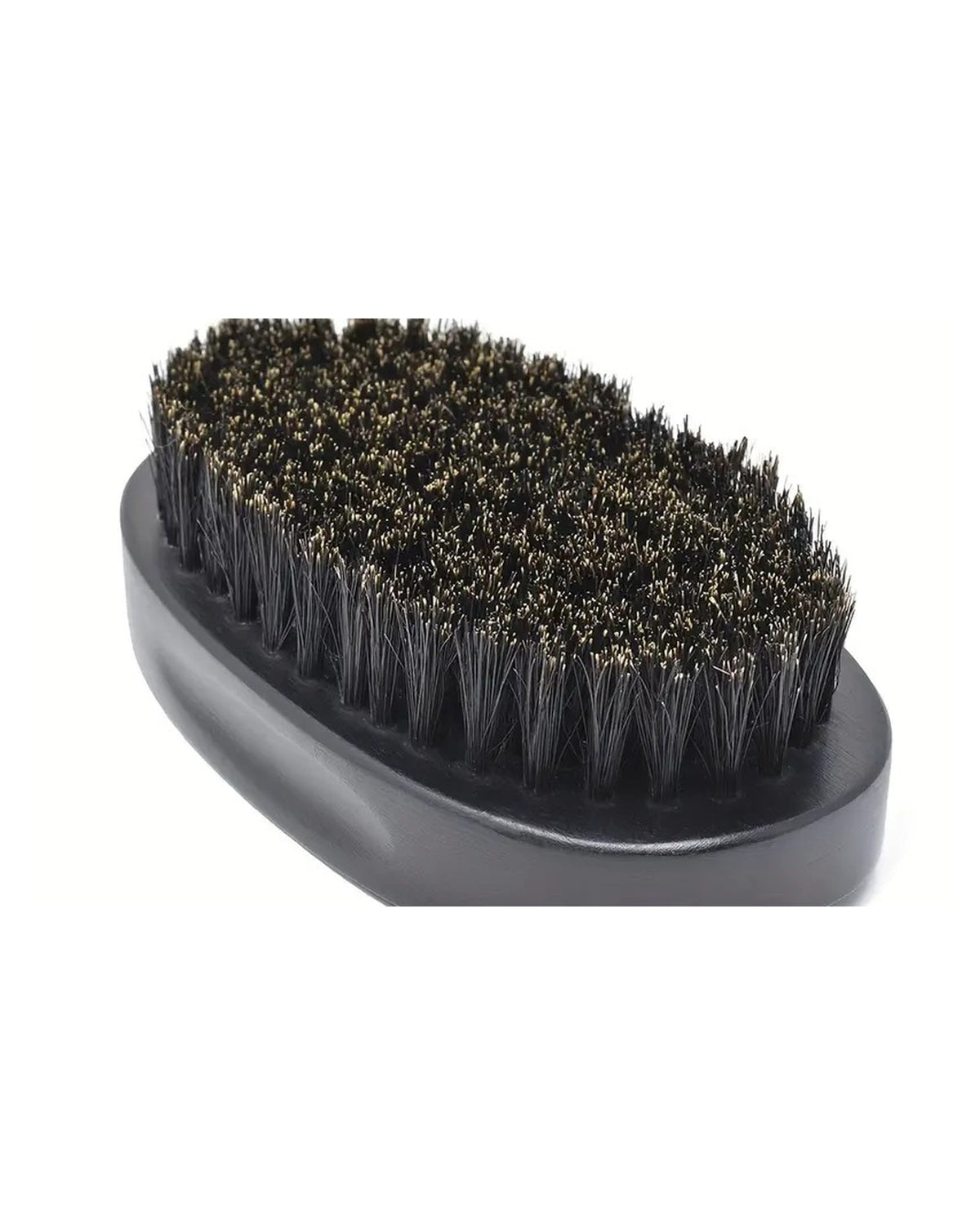 Boar-bristle beard brush with wooden handle