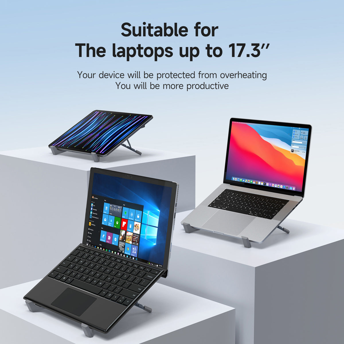 The X-Stand — Folding Aluminum Laptop Stand