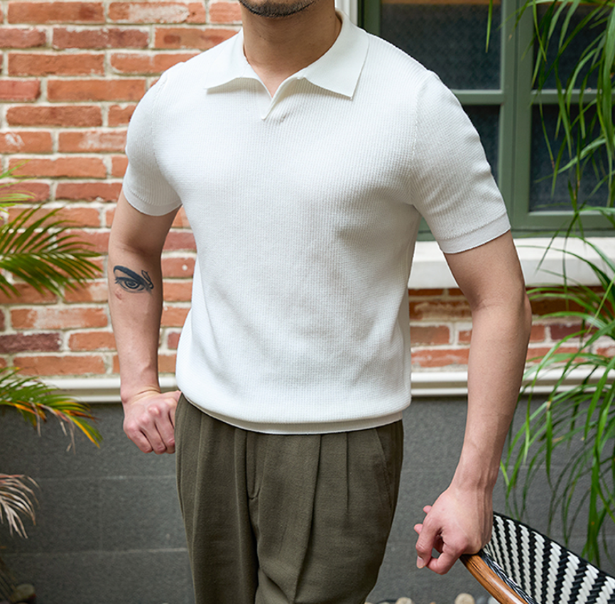 The Retro Knit Polo